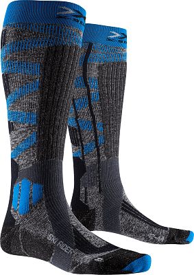 Превью Носки Носки горнолыжные X-SOCKS Ski Rider Silver 4.0 Stone Grey Melange/Turquoise